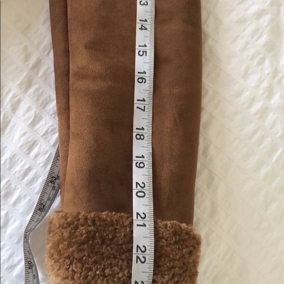 Zara soft Faux Suede Moto Jacket Camel Silver Hardware Fur Collar Size XS - Picture 11 of 12